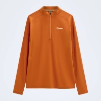 Berghaus Men's Theralite Half Zip Tech Tee - Blazing Fire