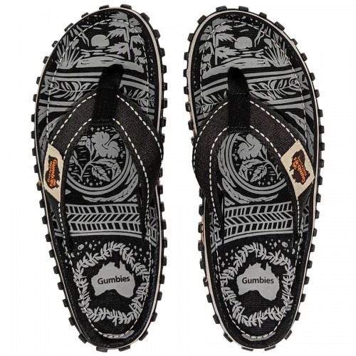 Gumbies Islander Flip-Flops - Midnight Black