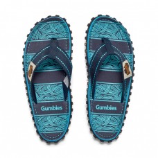 Gumbies Islander Flip-Flops - Navy Waves