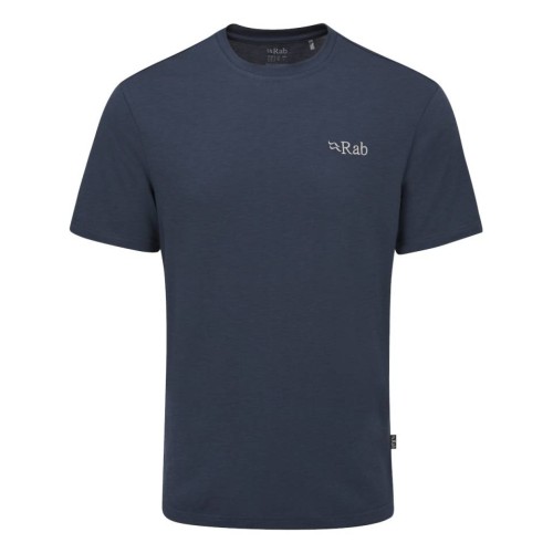 Rab Men's Crimp logo Tee Shirt - Tempest Blue