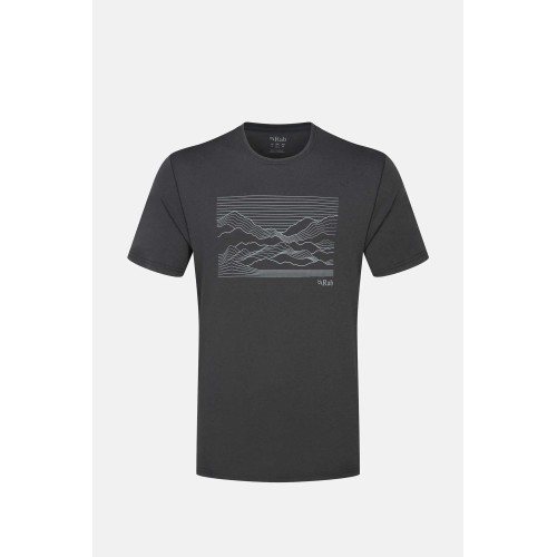 Rab Men's Mantle Outline Tee Shirt - Ebony