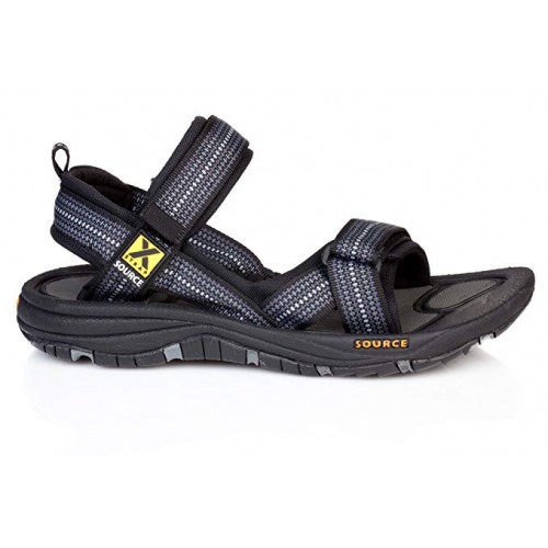 Source Gobi Mens Sandal - Chess Black