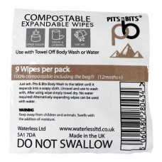 Pits n Bits Expandable Wipes 9 Pack