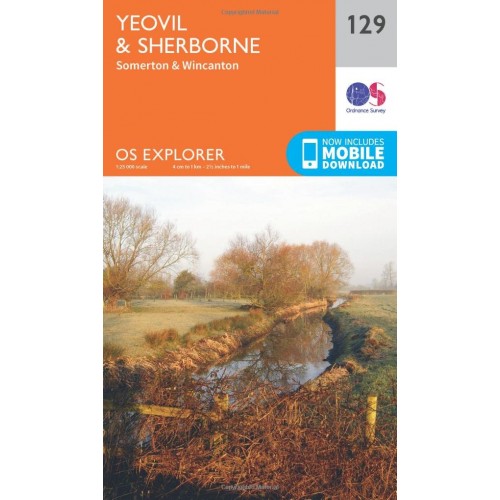 OS Explorer Map 129 Yeovil and Sherbourne