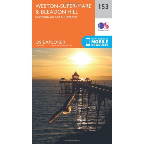 OS Explorer Map 153 Weston-Super-Mare and Bleadon Hill