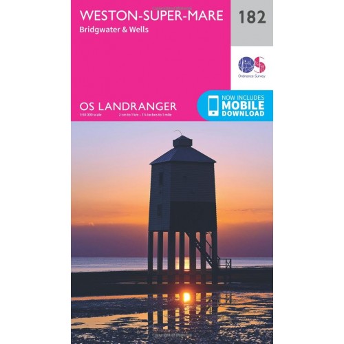 OS Landranger 182 Weston-super-Mare, Bridgwater & Wells