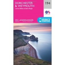 OS Landranger 194 Dorchester & Weymouth, Cerne Abbas & Bere Regis