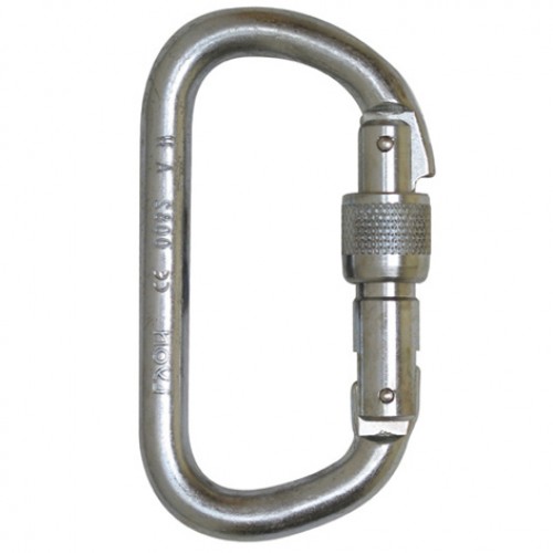 Foin 10mm Steel Offset Screwgate Karabiner