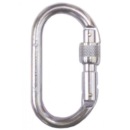 Foin 10mm Steel Oval ScrewGate Karabiner